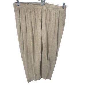 Arthur Max To The Max Womens Vintage Pants Casual Elastic Waist Pocket Beige 3X